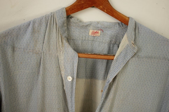 Vitnage Shirt 1930s Men's Geometric Patterned Cott