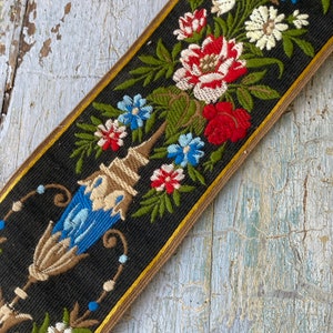 Seide und Wolle antike französische Zierborte Textil 19.Jhdt