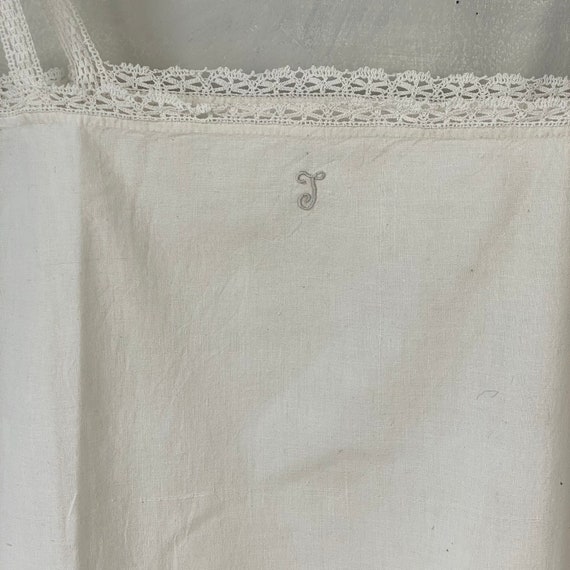 J Monogram Vintage Cotton Summer Slip Lace Trimme… - image 5