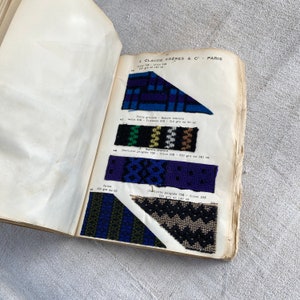 1958 Claude Freres & Cie Pattern sample book French  Fashion fabric sample samples book Parisian ModePattern Patterns eco-friendly