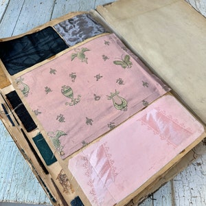 Claude Frères 250+ samples 1920&#39;s French fabric book Lyonnaise swatch pattern French farmhouse decor design inspiration Art Deco wall art