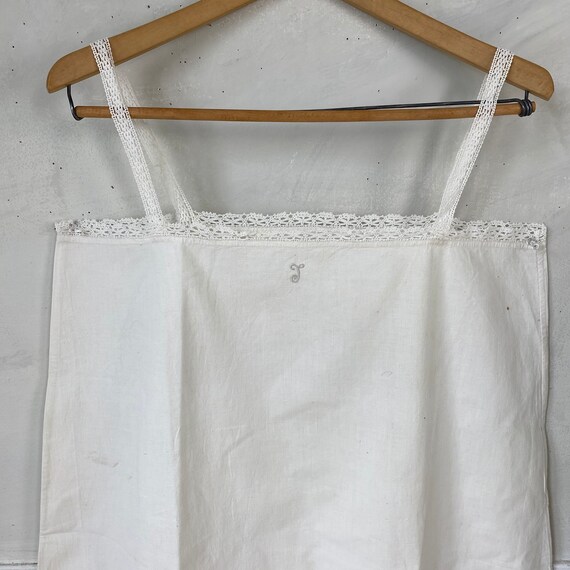 J Monogram Vintage Cotton Summer Slip Lace Trimme… - image 3