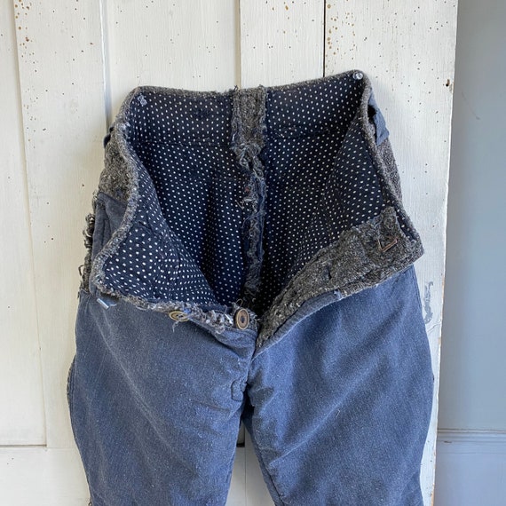 Vintage Winter pants RARE wool  cotton HEAVY Fren… - image 6