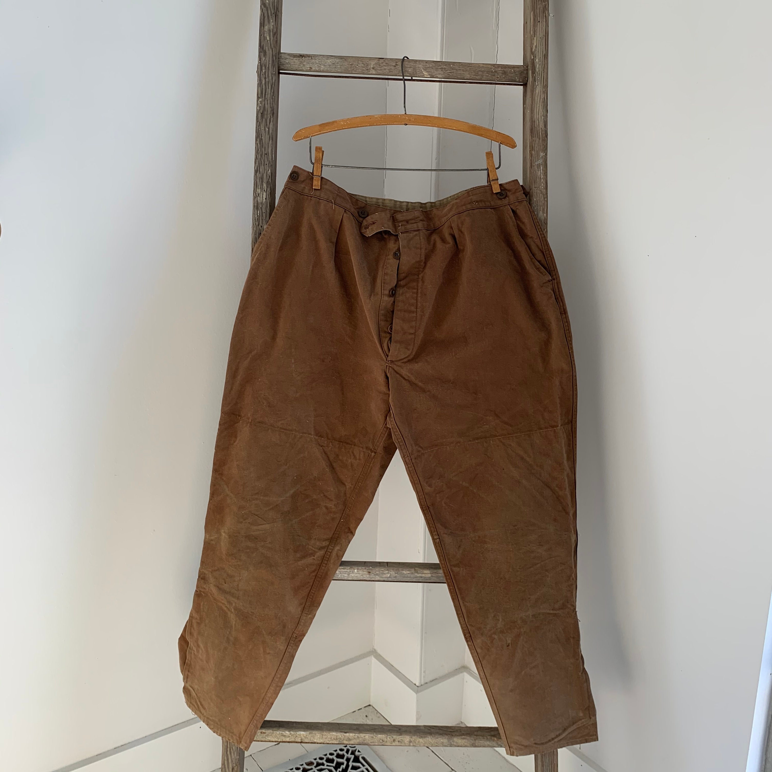 Canvas Workwear Trousers, Vintage Men's Trousers
