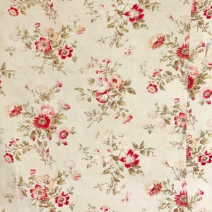 Antique Belle Epoque French fabric Country farmhouse pattern material pillow making The Textile TrunkUnique window treatment eco-friendly