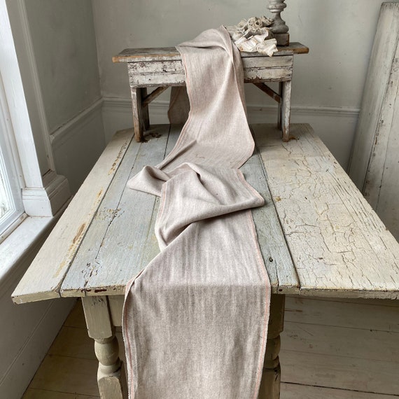 Antique Shepherd's wrap SOFT scarf wool cotton ble