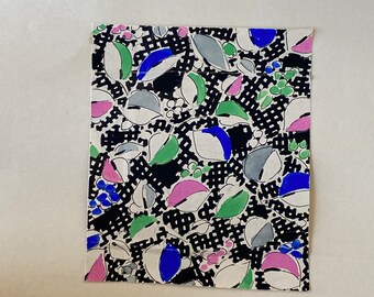 French artist  Louis Land textile design gouache drawing fabric design eco-friendly
