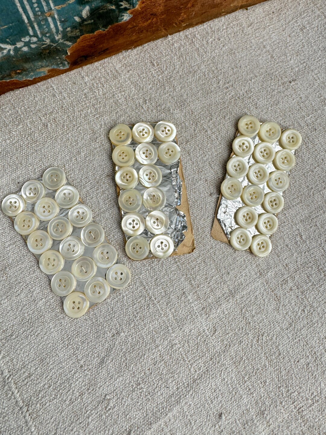 Pear Buttons 50 Antique French Mother of Pear Buttons Vintage Sewing Projects 1800's ...