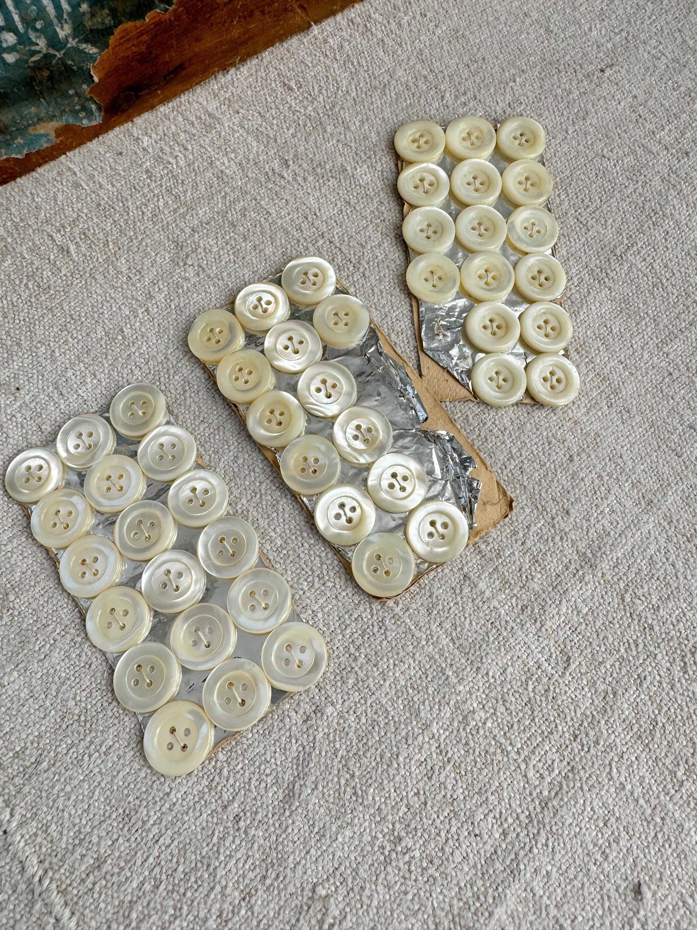 Pear Buttons 50 Antique French Mother of Pear Buttons Vintage Sewing Projects 1800's ...