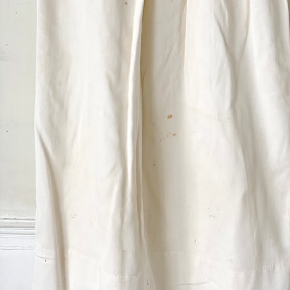 Vintage French Skirt Cream Beige Cotton Rayon 193… - image 9