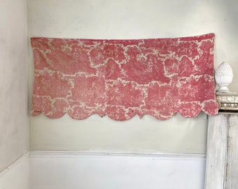 l'art d'aimer de Petitpierre Toile antiguo rojo El baúl textil Artículo de coleccionista del siglo XIX Campestre francés Ecológico