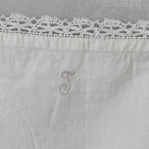 J Monogram Vintage Cotton Summer Slip Lace Trimme… - image 4