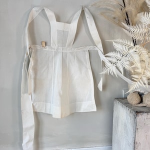 1930 Lord and Taylor  Historical Apron white apron unused deadstock cotton 30&#39;s eco-friendly