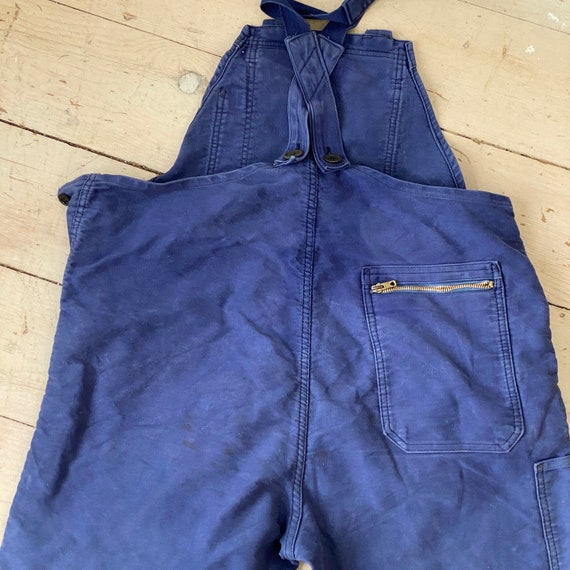 MOLESKIN Vintage Overalls French Blue Denim 1950s… - image 9