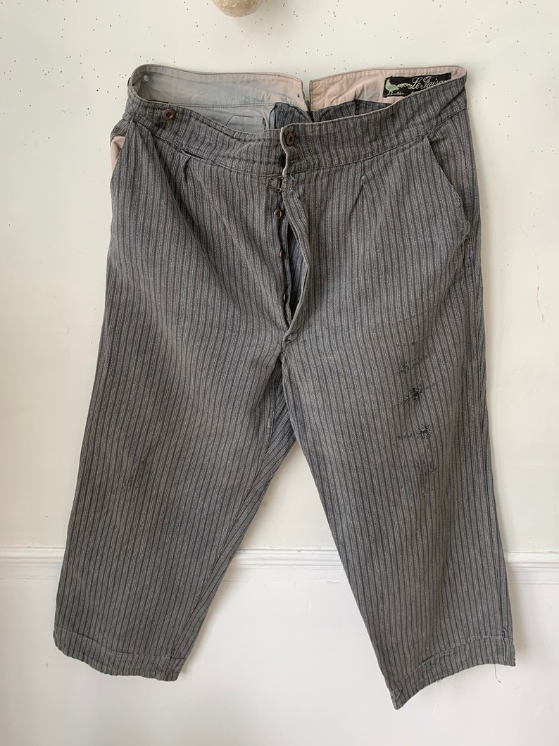Vintage Work Pants French Workwear Trousers Salt & Pepper | Etsy