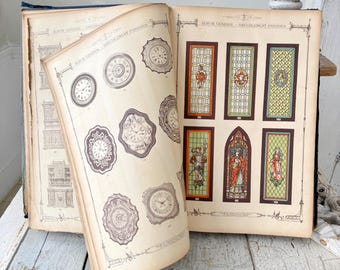 RARE Paris muebles Álbum Ameublement Parisien 19th Paris Antique Catalog Diseño Libro de referencia Decoración Biblioteca decorativa Belle Epoque