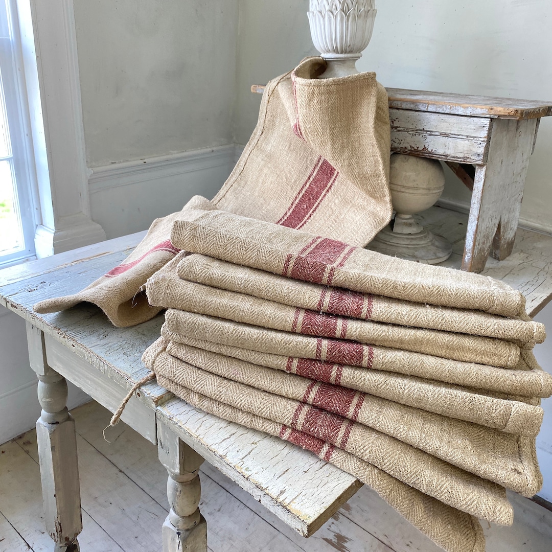 1 ( MULTIPLES Available ) Vintage HEAVY Stair Runner Sack Terracotta ...