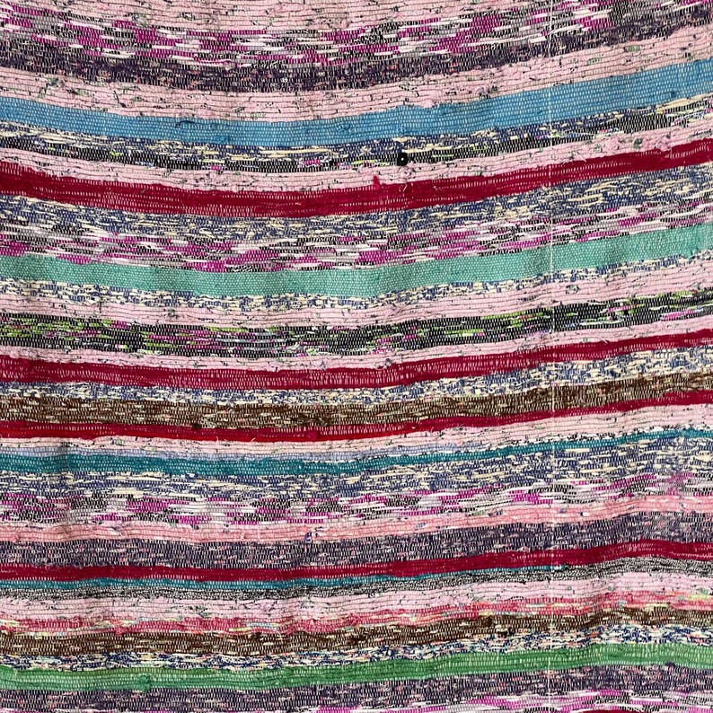 WIDE Vintage Rag Rug Stair Runner Farmhouse Rug Hand Woven Etsy