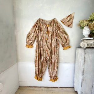Vintage Costume Clown American c 1960&#39;s  outfit Theatrical Theater textile Vintage Halloween outfit eco-friendly