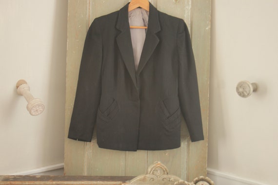 Vintage Black sports coat dinner jacket French clothes men's vintage clothing eco-friendly