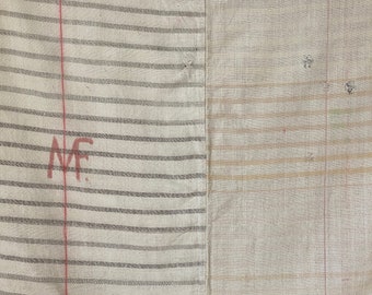 Grainsack grain sack Farmhouse rustic textile antique hand woven linen French country Cottage chic cottagecore The Textile Trunk organic