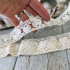 6..1  yards Handmade Vintage VTG  French lace Trim passementerie  ribbon  Cottagecore  farmhouse The Textile Trunk eco-friendly