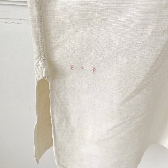 Natural linen chemise JB Large Monogram shirt Fre… - image 8