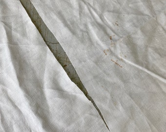 Plain Linen Sheet Fabric Antique homespun Linen Selling Individually The Textile Trunk eco-friendly