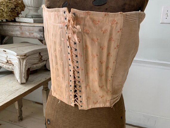 Vintage Girdle Corset Pink French 1940s Skirt Unde