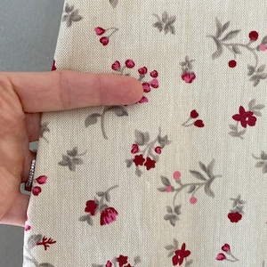 2.6 YARDS Vintage Floral fabric French material upholstery curtains pillows etcUnique window treatment eco-friendly
