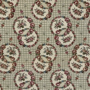 Antique 1920&#39;s French Jacquard fabric sample UNUSED document heavy weight upholstery furnishing material eco-friendly