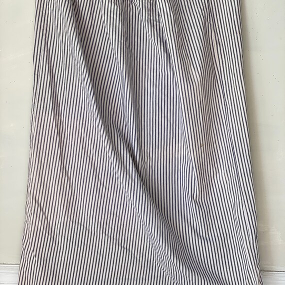 Vintage laundry bag Indigo Ticking stripe  blue D… - image 3