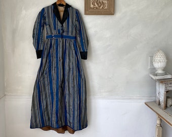 American Woman's clothing antique Vintage Victorian Dress skirt bodice SILK  Turn of the Century clothes gown eco-friendly