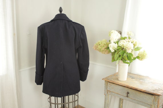 Police Coat Vintage French Wool work wear double … - image 5