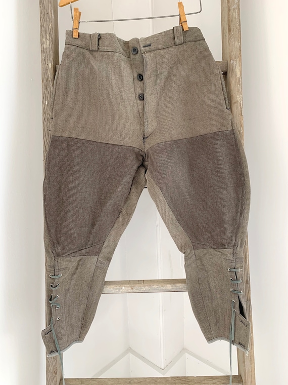 PATCHED pieced worn GORGEOUS Vintage Riding Pants… - image 1