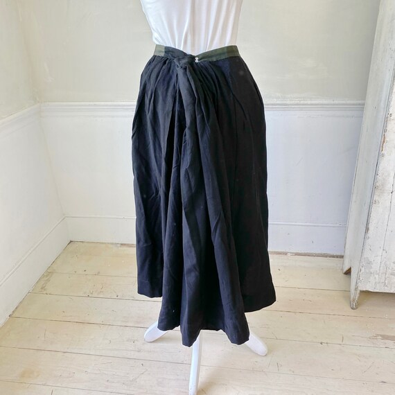 Super Soft Black Wool Petticoat Skirt Black Pleat… - image 8