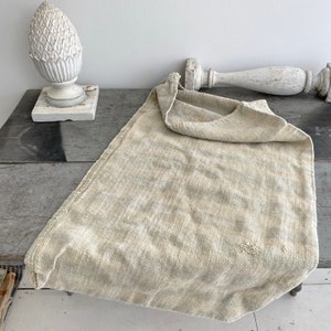 Vintage Grain sack Farmhouse Chateau Chic rustic unique handmade antique hand woven linen French country grainsack VTG Vintage Primitive