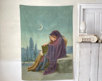 50X70 painting tapestry painted mural 1920 Ethereal styleUnique window treatment