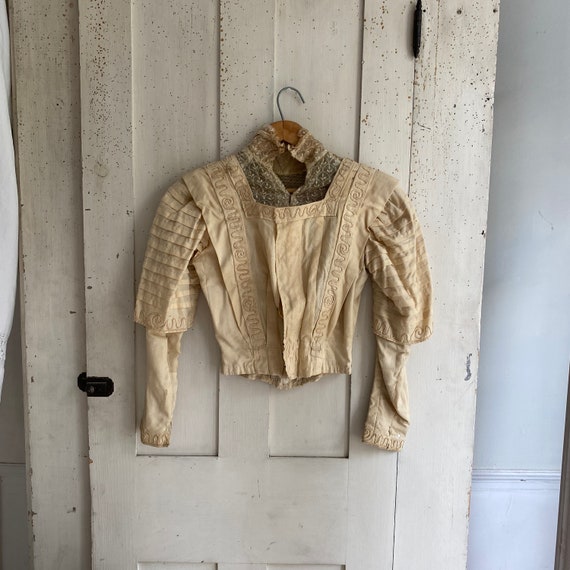 Victorian French lace bodice blouse shirt wedding
