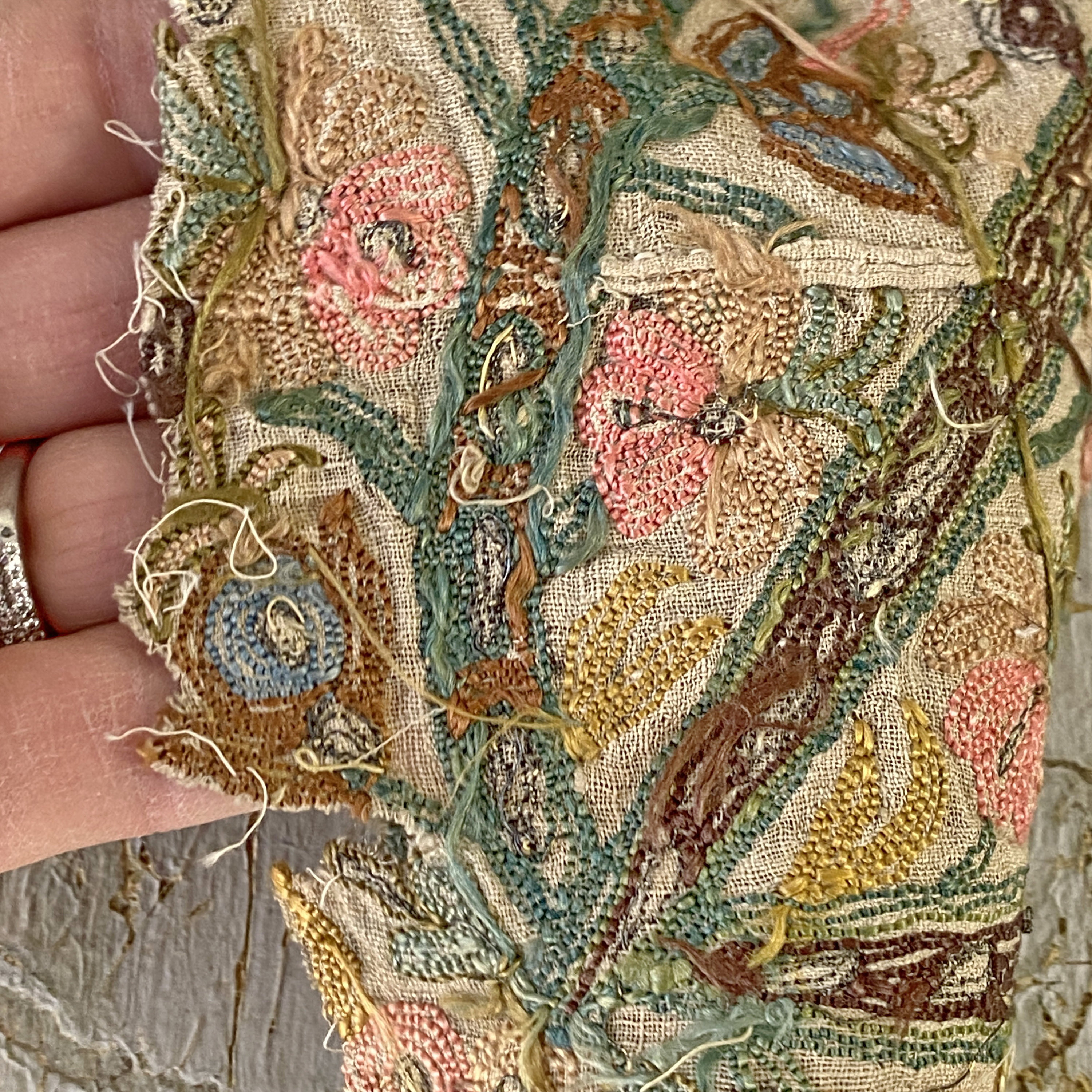 17+ Embroidery Edge Stitch 17th or Early 18th Antique Embroidery Embroidered Slip Textile