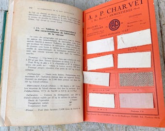 1940's Antique Textile Book Silk viscose with SAMPLES fabrics weaving fabric material instructions historical history eco-friendly