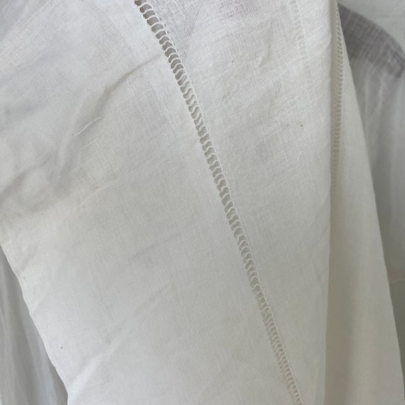 White Muslin Weight Dress Cotton Dress Drop Waist… - image 8