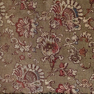 Jacquard weave French Country Woven curtain Antique drape 1880 19th century floral design The Textile TrunkUnique window treatment