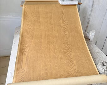 8,5 m französische Holzimitat-Tapete c1940s Mattes Finish Rustikales Wohndekor Wandverkleidung Wandkunst