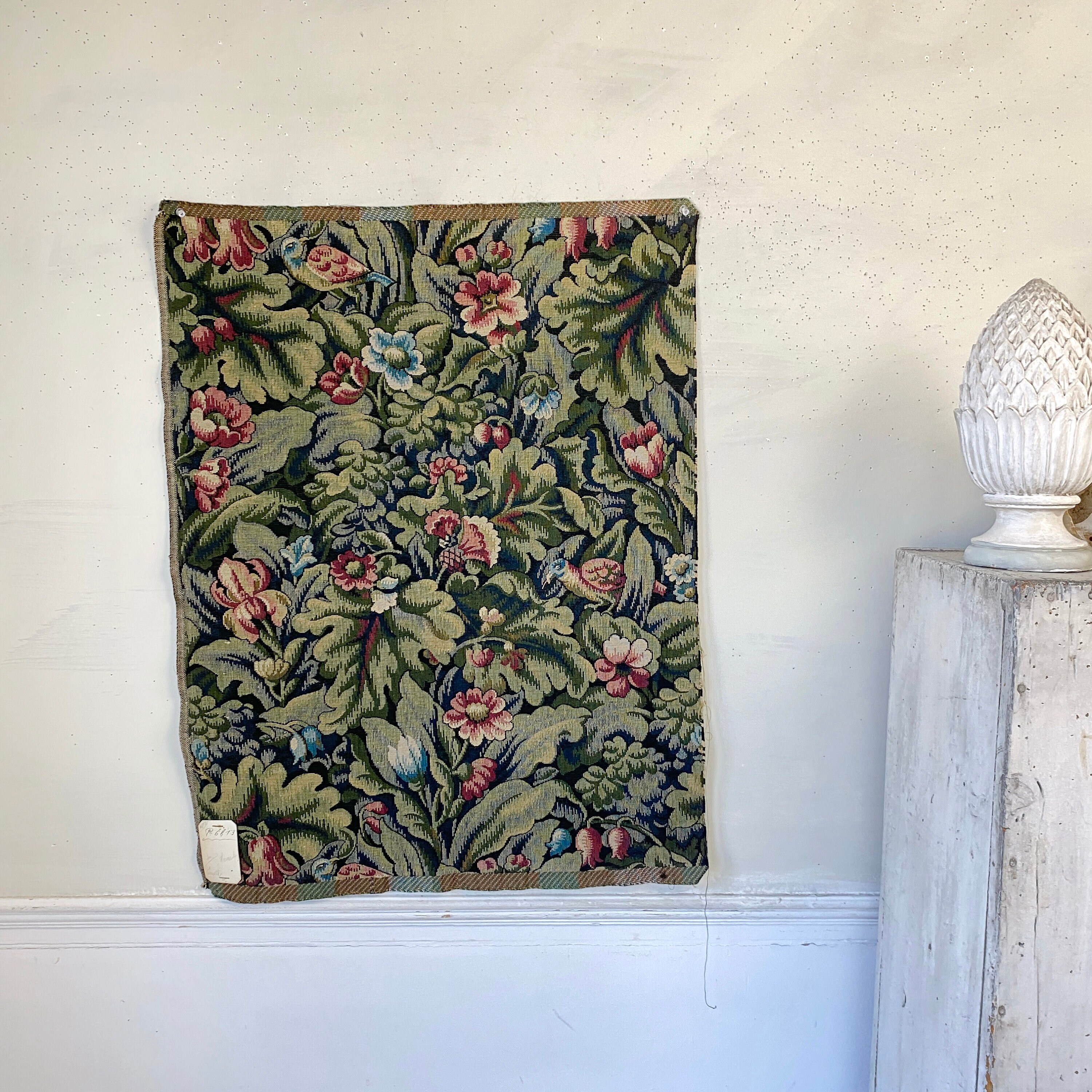Antique 1920's French Jacquard Fabric Sample UNUSED Document