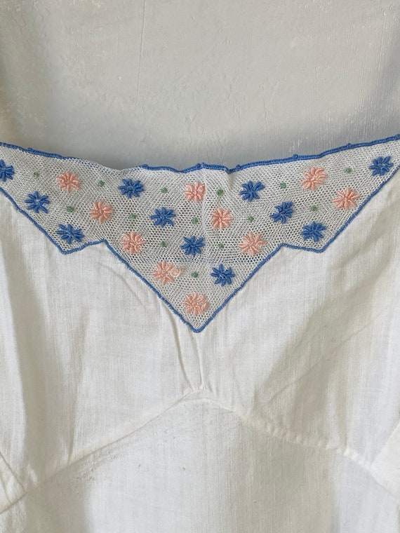 Embroidered Slip Women's Slip 1950s Slip Under Dr… - image 5