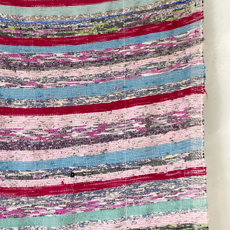 WIDE Vintage Rag Rug Stair Runner Farmhouse Rug Hand Woven Etsy