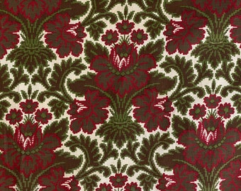 French fabric embroidered look antique cotton floral cloth vintage textile 1800s fragment eco-friendly