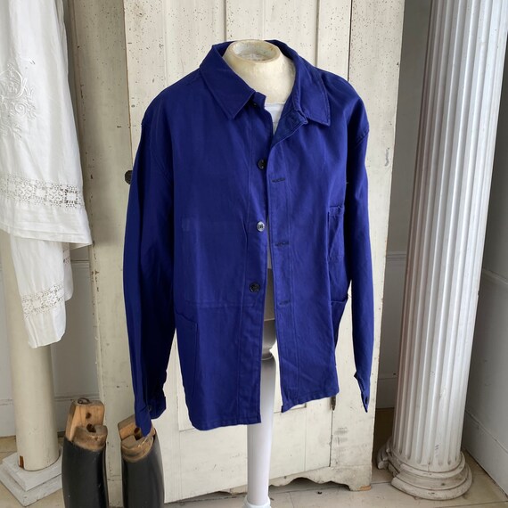 Vintage Jacket French Workwear Jacket Faded Antiq… - image 3