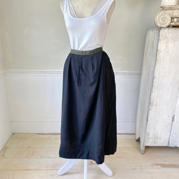 Super Soft Black Wool Petticoat Skirt Black Pleat… - image 2